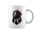 コケット リボン ニューファンドランド 犬 犬 ママ ピンクリボン 女の子 コーヒーマグ
