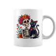 スケルトン ハグ 猫 シュガー スカル Día Los Muertos ハロウィン コーヒーマグ