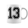ナンバー13 カレッジスポーツチーム 黒文字 コーヒーマグ