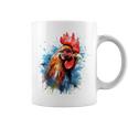 ニワトリ 動物 絵画 グラフィック 抽象 カラフル チキン コーヒーマグ