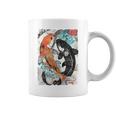 ビンテージ グラフィティ 錦鯉 魚 鯉 長袖tシャツ コーヒーマグ