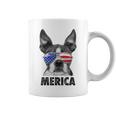 ボストン・テリア 7月4日 メリカ メンズ レディース アメリカ国旗 コーヒーマグ