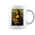 モナ・リザとオレンジ色の猫 面白いアートの絵 コーヒーマグ