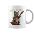ロックンロール ギター 猫 ビンテージ Rock ギタリスト 猫 長袖tシャツ コーヒーマグ