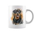 ロットワイラー 犬 モチーフ ペット アートワーク カラフル ロットワイラー コーヒーマグ