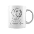 ワイマラナー ママ ワイマラナー ママ かわいい ラインアート 犬 アーティスティック コーヒーマグ