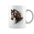 乗馬アート アニマルプリント 馬モチーフ 馬 コーヒーマグ