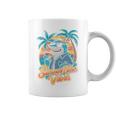 夏休み サメ ビーチ トロピカル サンセット ヤシの木 長袖tシャツ コーヒーマグ