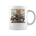 寿司好き ヴィンテージ 子猫 伝統 日本の芸術 猫 長袖tシャツ コーヒーマグ