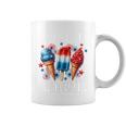 少年 赤 白 青 アメリカ国旗 7月4日 アイスキャンディー 愛国的 長袖tシャツ コーヒーマグ