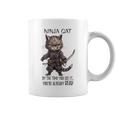 忍者猫、日本のサムライ カワイイ猫タトゥー 面白い コーヒーマグ