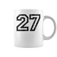 数字 27 ヴィンテージ ブラックホワイト コーヒーマグ