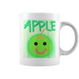 日本 りんご 青りんご かわいい 笑顔 コーヒーマグ
