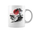 日本の木 赤い月 絵画 日本 夕日 男性 女性 コーヒーマグ
