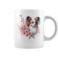 桜 水彩パピヨン コーヒーマグ