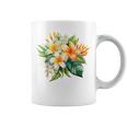 水彩 プルメリア ブーケ シャツ ハワイアン トロピカル フローラル コーヒーマグ