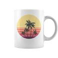 涼しい 夏休み メンズ レディース サンセット ビーチ ヤシの木 コーヒーマグ