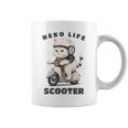 猫 ネコ 白猫 イラスト 原付 スクーター バイク 猫好き バイク好き かわいい おもしろ レトロ Neko Life 長袖tシャツ コーヒーマグ
