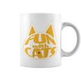 猫と一緒に楽しい！ バックプリント かわいい ねこ好き おもしろ コーヒーマグ