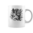 竜虎 墨絵 バックプリント コーヒーマグ