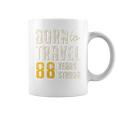 米寿祝い 旅行好き 父 母 男性 女性 88歳 レトロ おしゃれ 文字デザイン Born To Travel 長袖tシャツ コーヒーマグ
