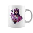 紫の蘭を持つイエス コーヒーマグ