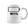 背中【残り1】電池 バッテリー おもしろ 面白い ギャグ ネタ ウケ狙い 笑える ユーモア おバカな 個性的な コーヒーマグ