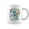 花 蝶々 かわいい フラワー 蝶 アート メンズ レディース 服 母 女性用 おしゃれ コーヒーマグ