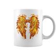 裏面に燃える天使の翼 火の羽 コーヒーマグ