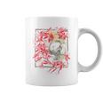 赤いクモのユリの花 日本の頭蓋骨 オタクのバックプリント コーヒーマグ