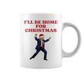 面白いトランプサンタハット、クリスマスに家に帰るよ 長袖tシャツ コーヒーマグ