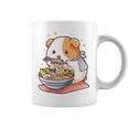 面白いモルモット 箸でラーメンを食べる アニメ 長袖tシャツ コーヒーマグ