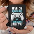38歳の誕生日ビデオゲーマー レベル38 アンロック済み 1987年以来 コーヒーマグ 面白い贈り物