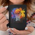 Basketball Colorful Drip Graphic Coffee Mug Unique Gifts
