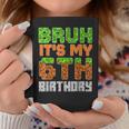 Birthday Boy Bruh It's My 6Th Birthday Video Game Pixel Coffee Mug Personalized Gifts