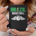 Brasil Baloncesto Fans Jersey Bandera Brasileña Deporte Amantes In Mangas Taza de café Regalos divertidos