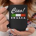 Ciao Italia トリコロールグリーン 白と赤 イタリア国旗 イタリア コーヒーマグ 面白い贈り物