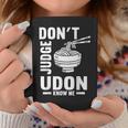 Don't Judge Me うどん Know Me おもしろ 日本食品 みそ麺 コーヒーマグ 面白い贈り物