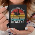 Easy Distracted By Monkeys シャツ ビンテージモンキー コーヒーマグ 面白い贈り物