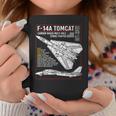 F-14 Tomcat Us American Carrier航空機 ブループリント コーヒーマグ 面白い贈り物