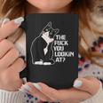 The Fuck You Lookin At 猫好きのための面白い下品なノベルティ コーヒーマグ 面白い贈り物