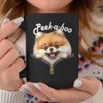 Peek-A-Boo ポメラニアン コーヒーマグ 面白い贈り物