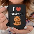 Baby Beavers Minimalist Cute I Love Beaver コーヒーマグ 面白い贈り物