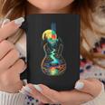 Guitar Lake Reflections Forest Pine Tree Moon Camp Guitarist Coffee Mug Personalized Gifts