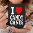 I Heart 愛 キャンディケーン 冬 ペパーミント クリスマス コーヒーマグ 面白い贈り物