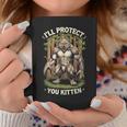 I'll Protect You Kitten Wolf Meme Joke 皮肉な女性 男性 コーヒーマグ 面白い贈り物