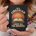 I'm A Librarian I Have The All Answers Retro Librarian コーヒーマグ 面白い贈り物