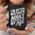 I'm Often Mistaken For An Adult Because Of My Age コーヒーマグ 面白い贈り物