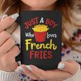 Just A Boy Who Loves French Fries フライドポテト じゃがいも ヴィーガン コーヒーマグ 面白い贈り物