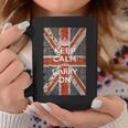 Keep Calm And Carry On Uk Flag コーヒーマグ 面白い贈り物